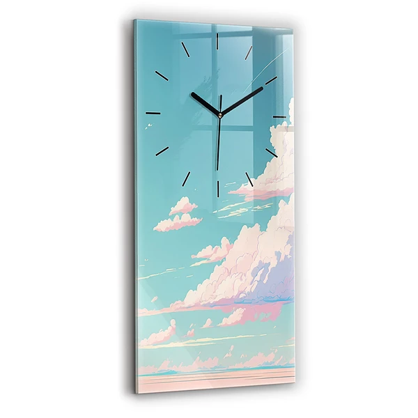Vertikale Uhr mit motiv Pastellfarbener Himmel