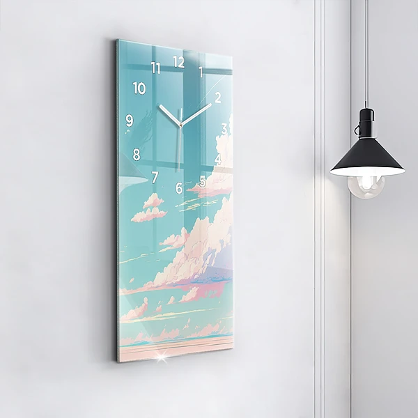 Vertikale Uhr mit motiv Pastellfarbener Himmel