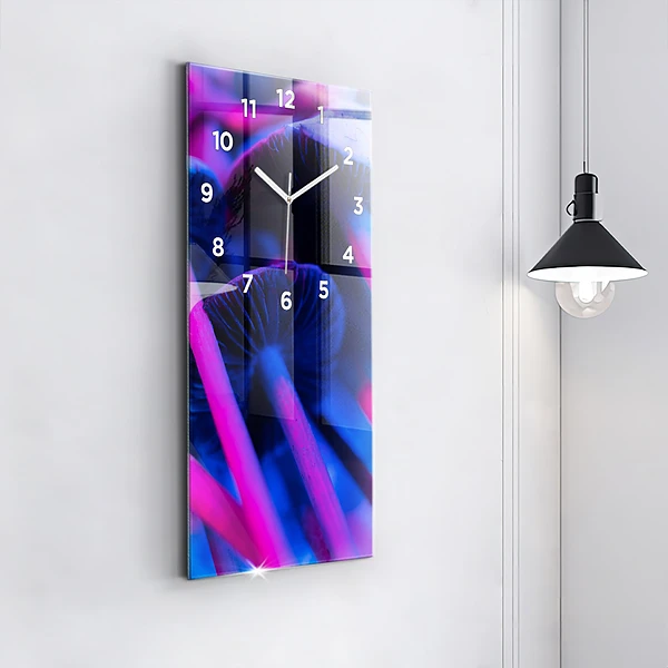 Vertikale Uhr mit motiv Magic Mushrooms in Farben