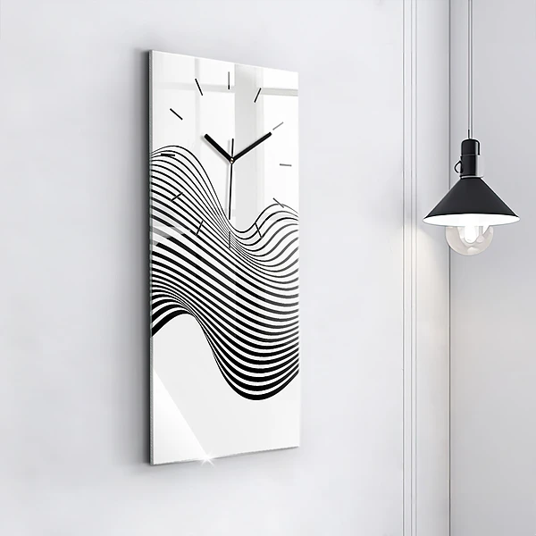 Vertikale Uhr Schwarz-weiße Kunst