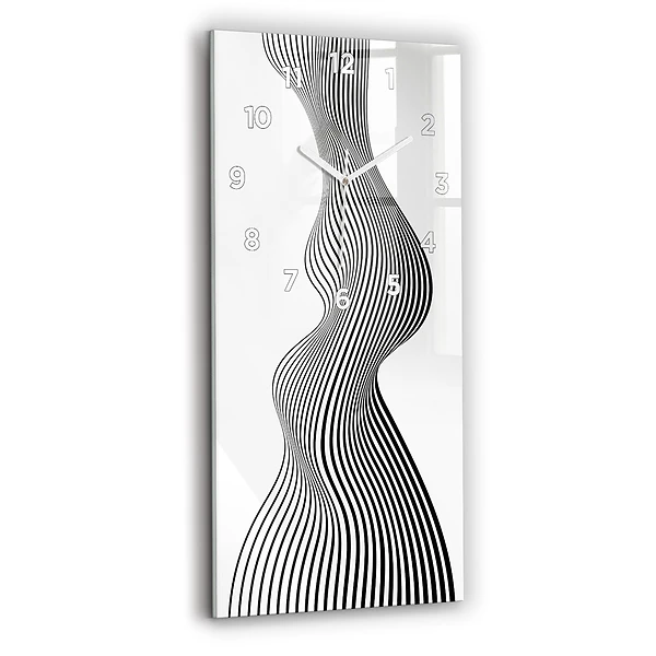 Vertikale Uhr Schwarz-weiße Kunst