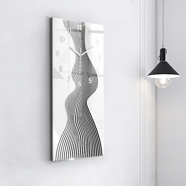 Vertikale Uhr Schwarz-weiße Kunst