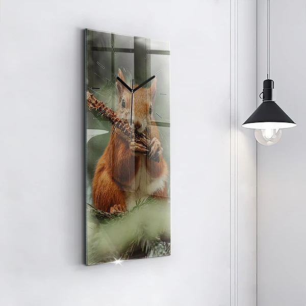 Vertikale Uhr Eichhörnchen und Wildtiere