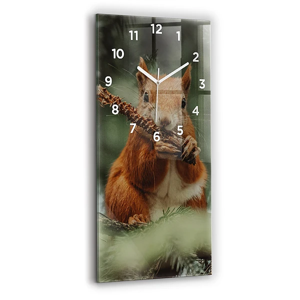 Vertikale Uhr Eichhörnchen und Wildtiere