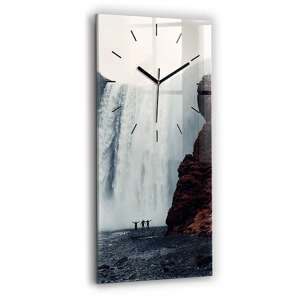 Vertikale Uhr Wasserfall Island Landschaft