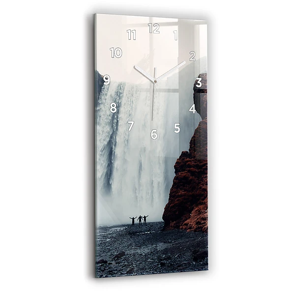Vertikale Uhr Wasserfall Island Landschaft