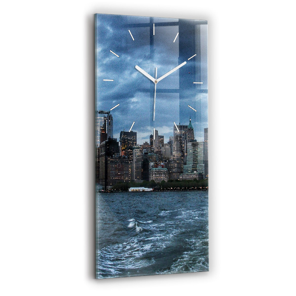 Vertikale Uhr mit motiv Panorama von New York City