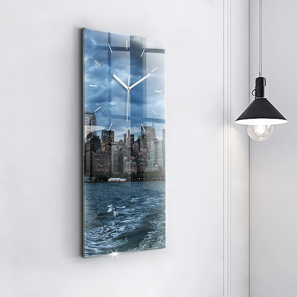 Vertikale Uhr mit motiv Panorama von New York City