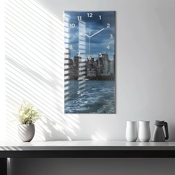 Vertikale Uhr mit motiv Panorama von New York City