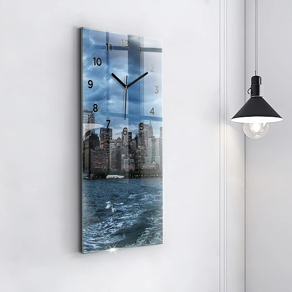 Vertikale Uhr mit motiv Panorama von New York City