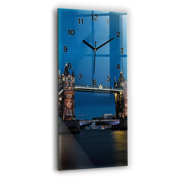 Vertikale Uhr mit motiv Tower Bridge London bei Nacht