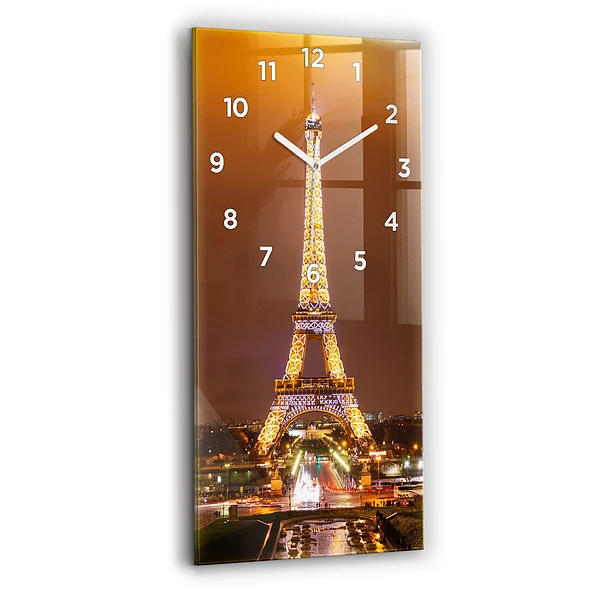 Vertikale Uhr Beleuchteter Eiffelturm