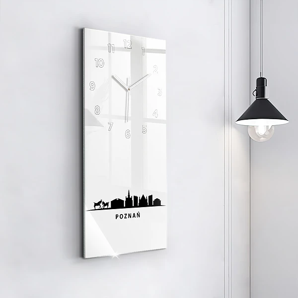 Vertikale Uhr mit motiv Grafik der Skyline von Poznan