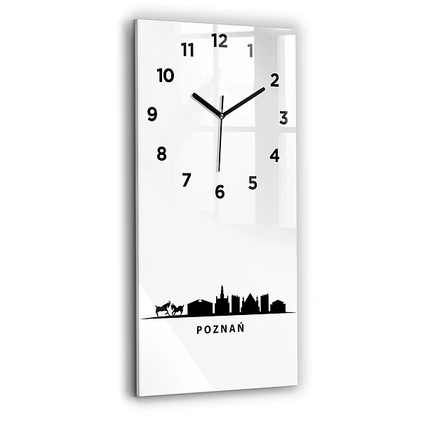 Vertikale Uhr mit motiv Grafik der Skyline von Poznan
