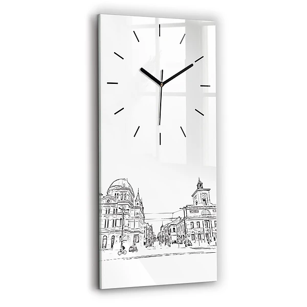 Vertikale Uhr mit motiv Illustration der Stadt Poznan