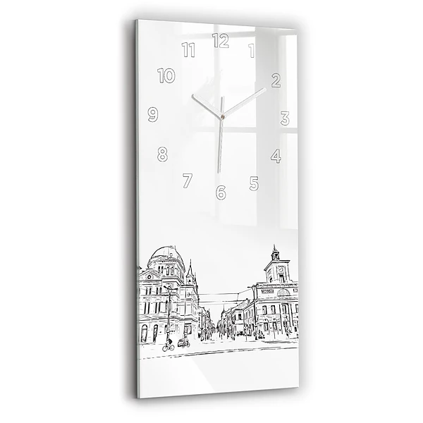 Vertikale Uhr mit motiv Illustration der Stadt Poznan