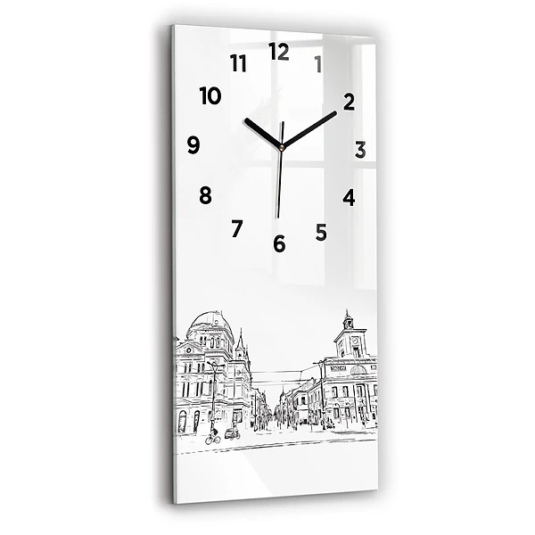 Vertikale Uhr mit motiv Illustration der Stadt Poznan
