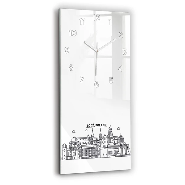 Vertikale Uhr mit motiv Łódź Architektur-Panorama