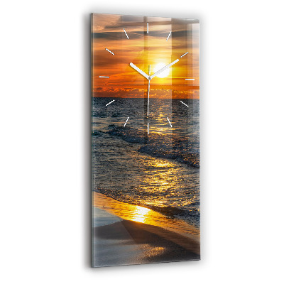 Vertikale Uhr mit motiv Władysławowo Ostsee