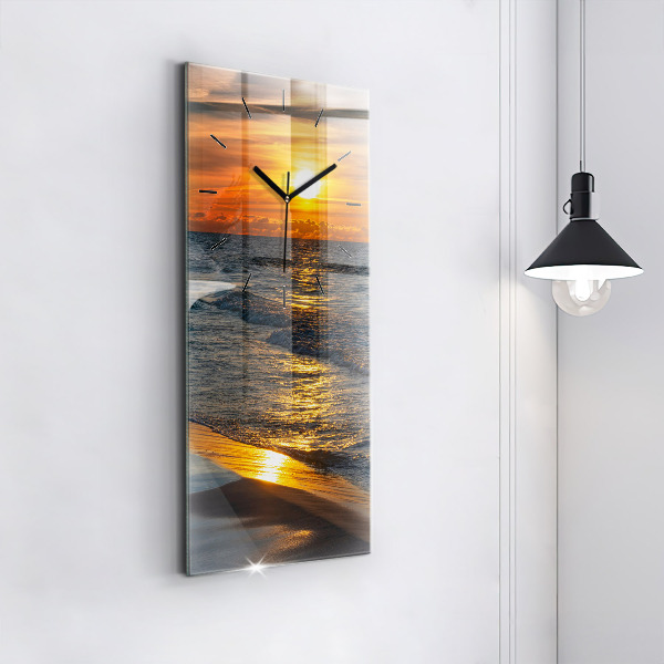 Vertikale Uhr mit motiv Władysławowo Ostsee