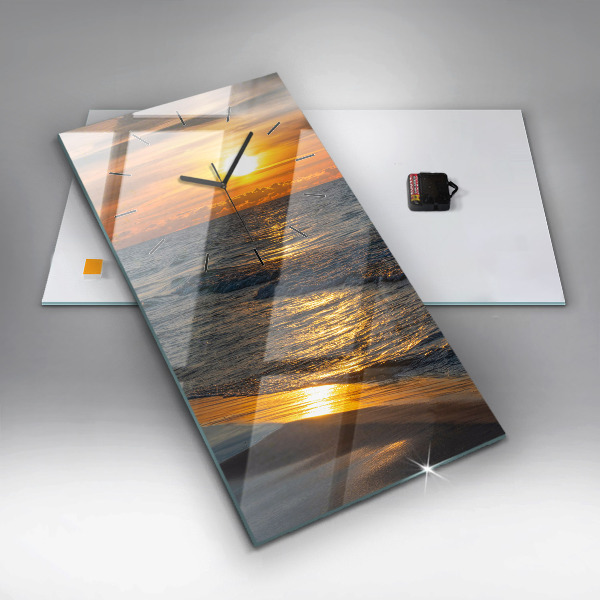 Vertikale Uhr mit motiv Władysławowo Ostsee