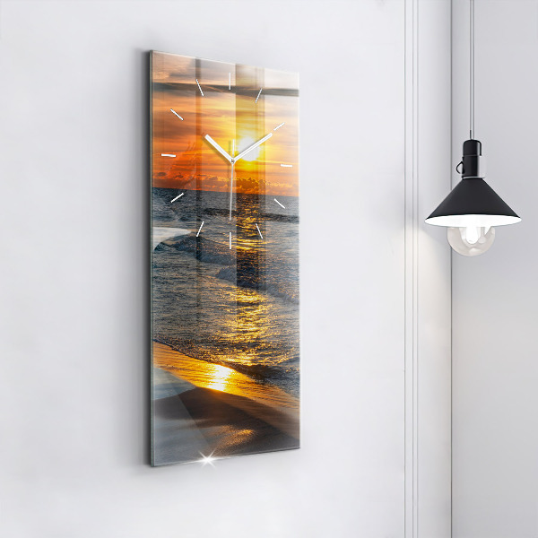 Vertikale Uhr mit motiv Władysławowo Ostsee