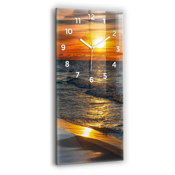 Vertikale Uhr mit motiv Władysławowo Ostsee