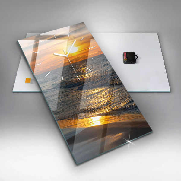 Vertikale Uhr mit motiv Władysławowo Ostsee