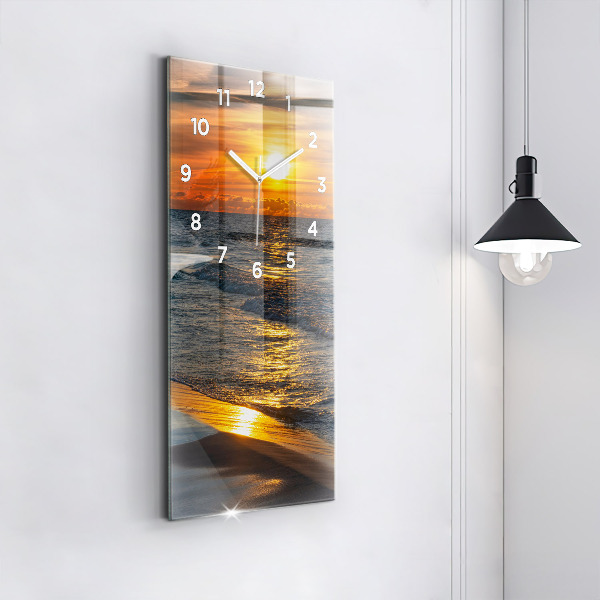 Vertikale Uhr mit motiv Władysławowo Ostsee