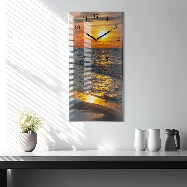 Vertikale Uhr mit motiv Władysławowo Ostsee