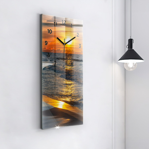 Vertikale Uhr mit motiv Władysławowo Ostsee