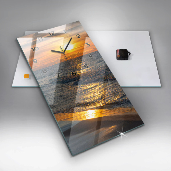 Vertikale Uhr mit motiv Władysławowo Ostsee