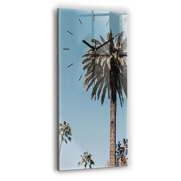 Vertikale Uhr mit motiv Palmen in Los Angeles