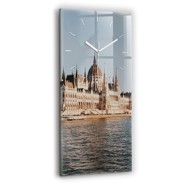 Vertikale Uhr mit motiv Das Parlament in Budapest