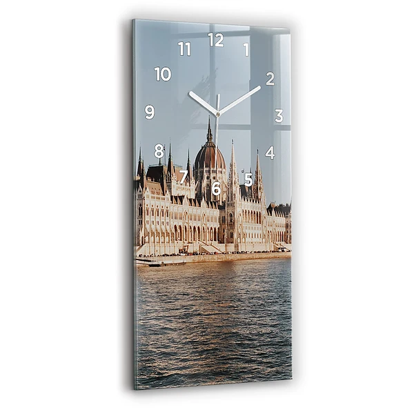 Vertikale Uhr mit motiv Das Parlament in Budapest