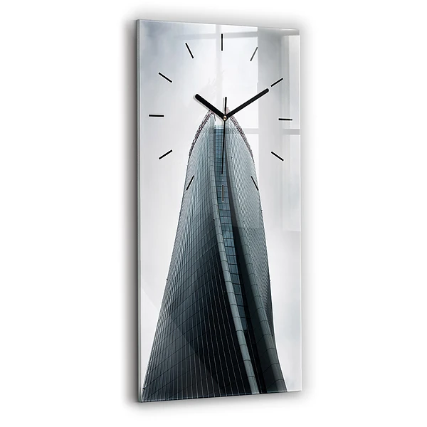 Vertikale Uhr mit motiv Mailänder Wolkenkratzer