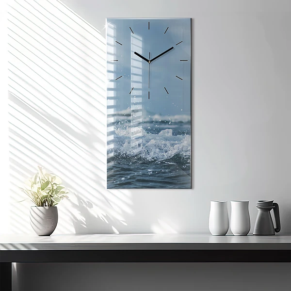 Vertikale Uhr mit motiv Wellenfotografie