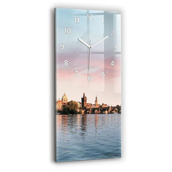 Vertikale Uhr mit motiv Karlsbrücke in Prag
