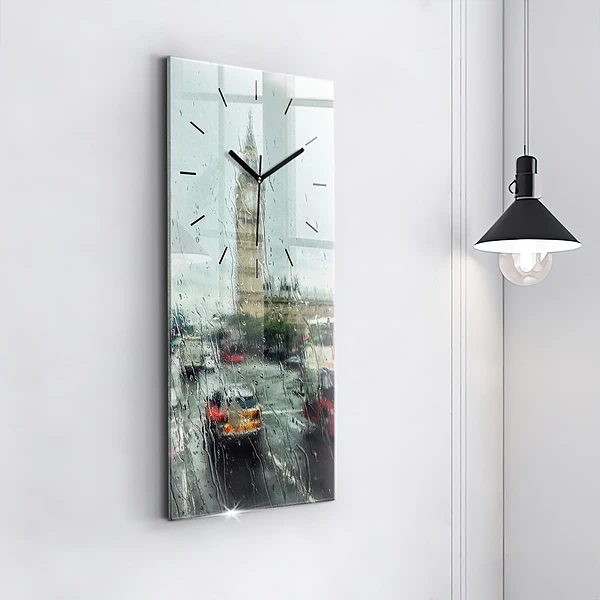 Vertikale Uhr mit motiv Verregnetes London