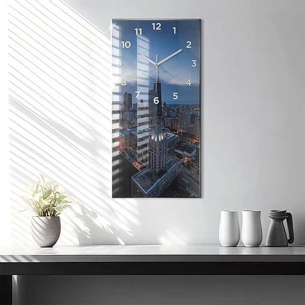 Vertikale Uhr mit motiv Foto von Chicago
