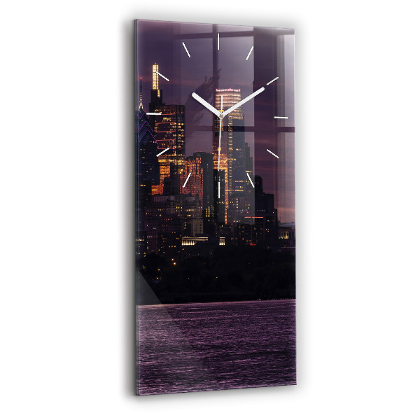 Vertikale Uhr mit motiv Philadelphia Stadtpanorama