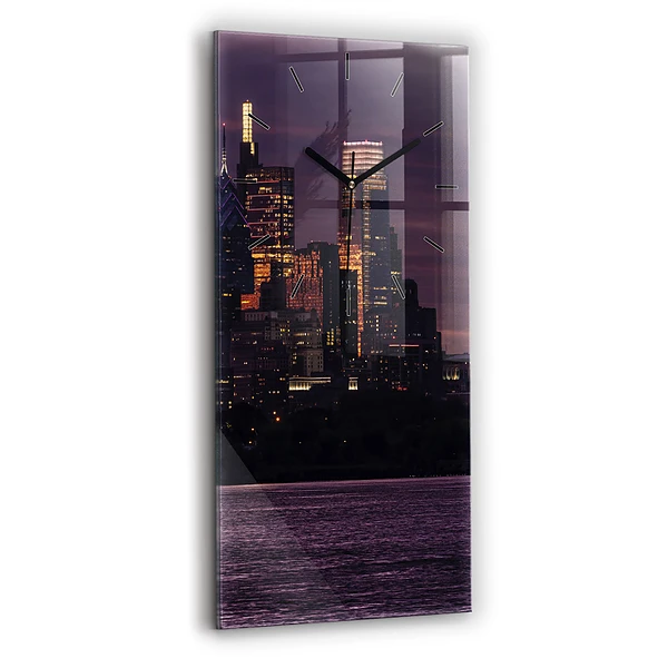 Vertikale Uhr mit motiv Philadelphia Stadtpanorama