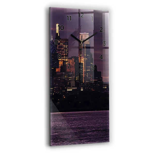 Vertikale Uhr mit motiv Philadelphia Stadtpanorama