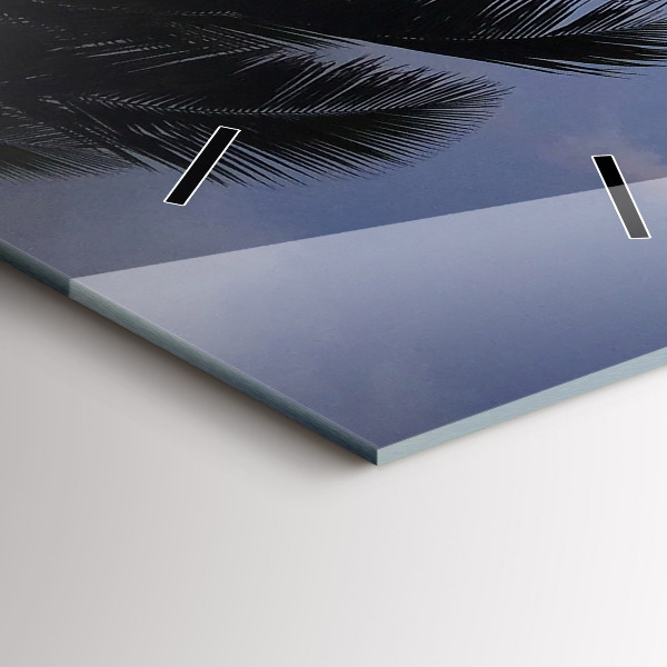 Vertikale Uhr Palme und Sonnenaufgang