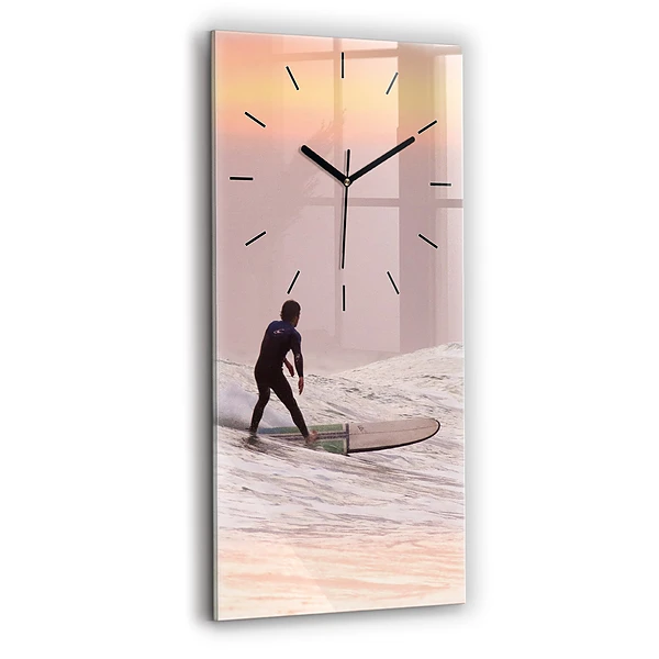 Vertikale Uhr mit motiv Surfer auf Hawaii