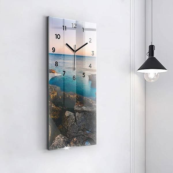 Vertikale Uhr mit motiv Meereslandschaft