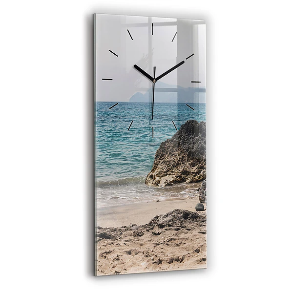 Vertikale Uhr mit motiv Blick auf das Mittelmeer