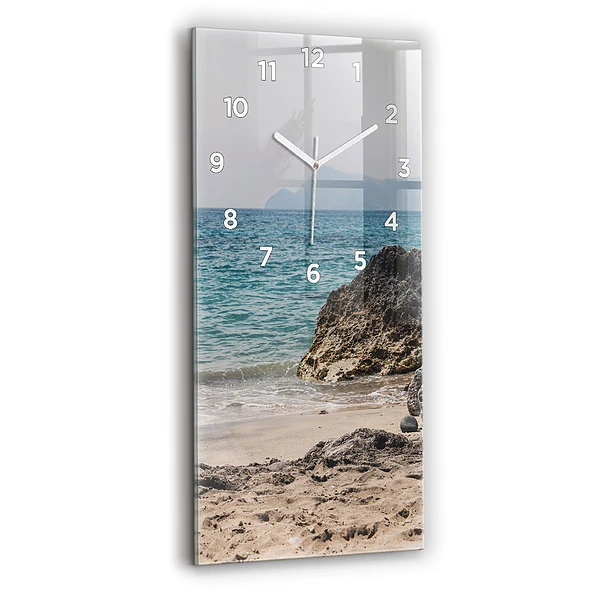 Vertikale Uhr mit motiv Blick auf das Mittelmeer