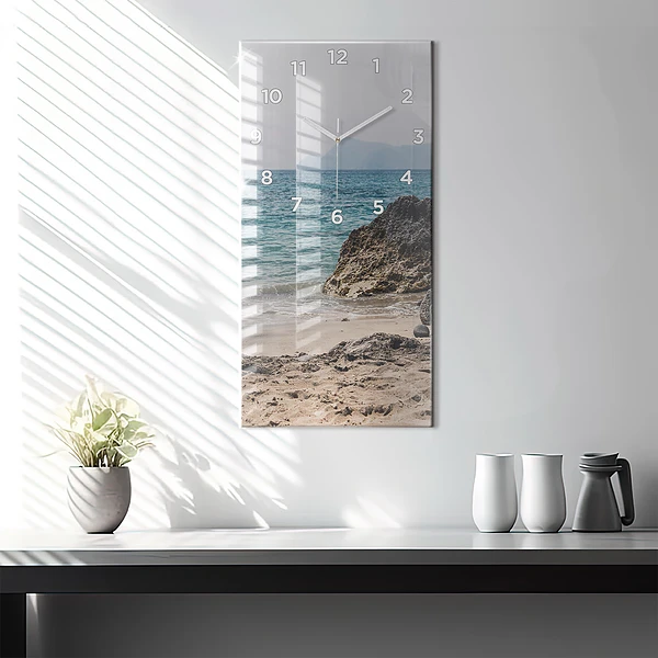 Vertikale Uhr mit motiv Blick auf das Mittelmeer