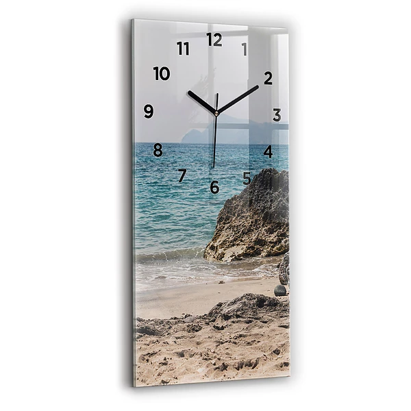 Vertikale Uhr mit motiv Blick auf das Mittelmeer